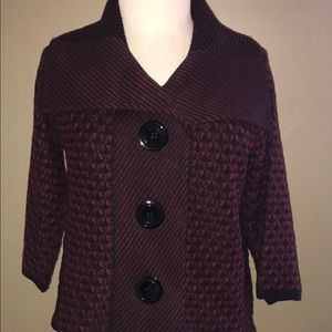 Sloni Red and black cardigan